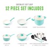GreenLife Soft Grip Healthy Ceramic Nonstick 12 Piece Cookware Pots
