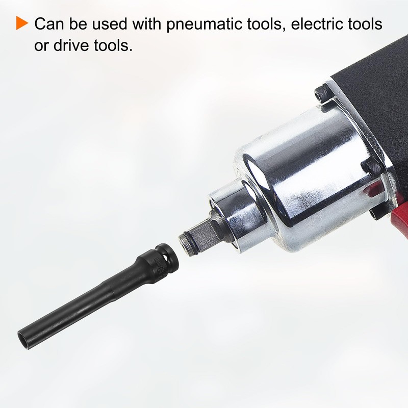 sourcing map Deep Thin Wall Impact Socket 10mm Metric 6