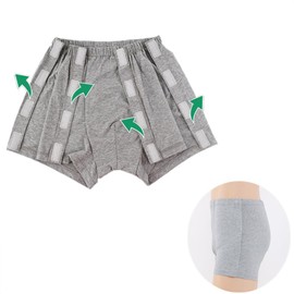 LAROTSUBA Unisex Water-Proof Incontinence Underwear,Highly Absorbent Anti-Side Leakage Underwear,Post Surgery Underwear,Magic Stick Underwear for Adult Incontinence Care,Elders,Pregnant(Grey,M)