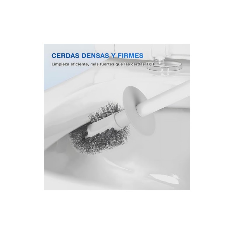 Juego de escobilla y Cepillo Inodoro para Baño,Limpieza Profunda sin