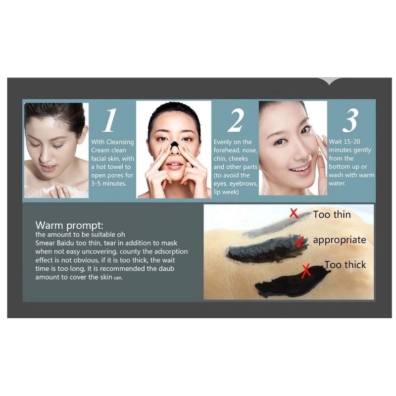 THE ISMA Charcoal Peel Off Face Masks, Black Blackhead Cleanser