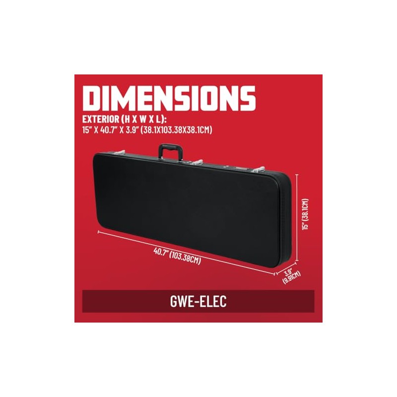 Estuche Gator color negro para guitarra eléctrica GWE-ELEC