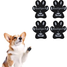 Roilpet Dog Paw Grips Anti Slip Traction Pads, Paw Protectors with Strong Adhesive for Senior Dogs with Mobility Issues, (12 Sets - 48Pads, L)