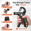 TADAKAZU Grip Strength Trainer Kit (5 Pack) Hand Grip Strengthener,