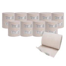 Elastic Bandage Wrap, 2 in x 15 ft Stretch, Reusable Body Compression Bandage Wrap for Wrists, Elbow, Knees, Ankles & Feet, 10 Count