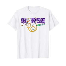 Nurse Nursing Leopard Boho Style T-Shirt