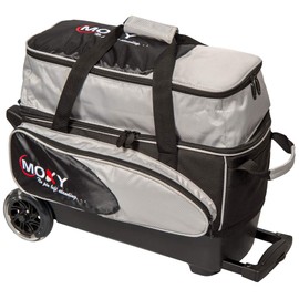 Moxy BSSTMOXY1925-1 Blade Premium Double Roller Bowling Bag, Silver/Black