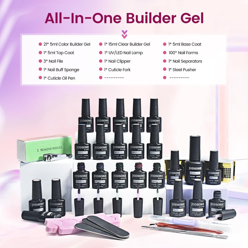 JODSONE Builder Gel Nail Kit with U V Light Base