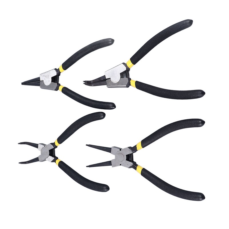4Pcs Snap Ring Pliers Set Steel Circlip Pliers Kit with