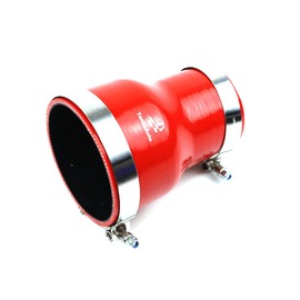 Universal TMKOOL 6" Length High Performance Straight Reducer 3"-4" ID Silicone Hose Coupler With T Bolt Clamp Air Intake/Turbo/Intercooler (Red, 3"-4")