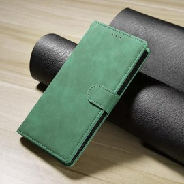 JNERBUYI Leather Case for Blackview wave 8C, Shockproof Cover with Card Slot, Skin-friendly Touch and Magnetic Closure, with Stand Function. Green