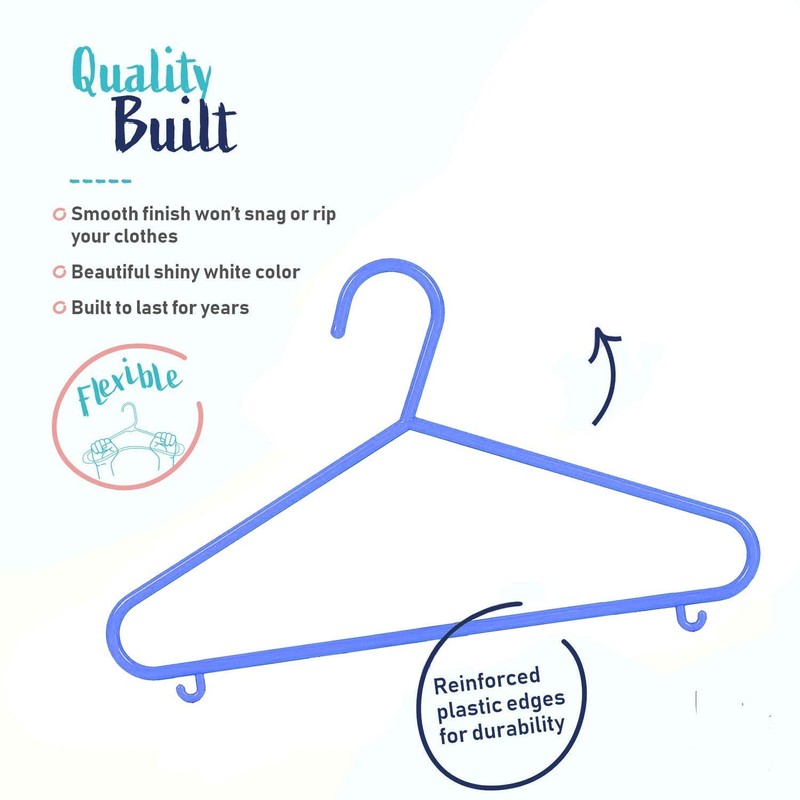 DIVCHI 20 Pack Children's Hanger Plastic Tubular Kids Hangers Non