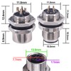 M12 4 Pin Male FEMA Aviation Panel Mount Connector,Lonlonty 12mm