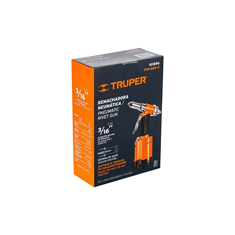 Truper TPN-883-2, Remachadora neumática 3/16"