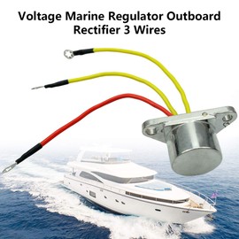 Outboard Rectifier 3 Wires Fits for 1980-2001 Johnson Evinrude 15 60 65 75 85 88 9.9 90 100 110 112 115 140 150 175 200 235 HP, Voltage Marine Regulator Replace OE 18-5708 583408 582399 580795 581603