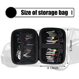 ZBGUN 82 PCS Car Terminal Wire Harness Pin Extractor Kit, Terminal Disassembly Tool with Storage Box, Pin Puller Releases Wire Connector Puller, Universal for Most Car Repair Accessories (Black)