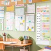 JarThenaAMCS Pastel Smile Face Daily Schedule Pocket Chart 13 x