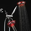 PowerSpa All-Chrome 7-Color LED Shower Head/Hand Held Shower High Pressure