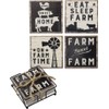Primitives by Kathy 39412 Rustic Style Absorbent Stone Coasters, Set
