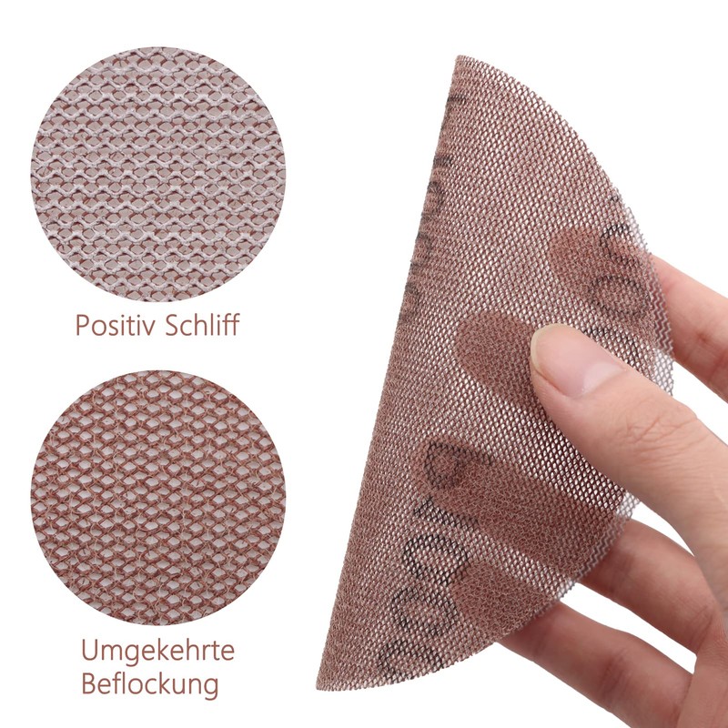 VIBRATITE Pack of 50 Mesh Sanding Discs 125 mm Velcro,