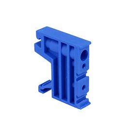 WITTKOWARE Adaptor / Holder for 35 mm DIN Rail 2 x Holes 2.9 mm Plastic Blue