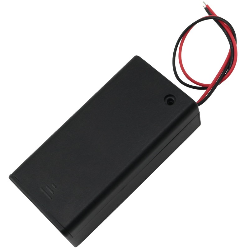 BLLNDX 2PCS 9V Square Battery Pack with Lid with Switch