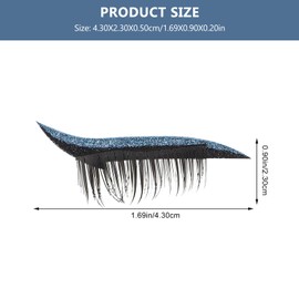 TOVINANNA 4pairs Dense Decorative Eyelash Stickers Vivid Glitter Eye Makeup for Stunning Looks Easy Application for Parties and Stage Stickers