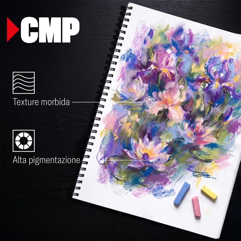 CMP POLICROMI GESSI INTENSI PER ARTISTI, 24 PEZZI