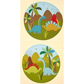Dino Dinosaur Panel from Michael Miller Fabrics 100% Cotton Quilt Fabric CX5874-Multi-D - 24" x 42"