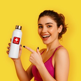 First Aid Sticker - Durable Waterproof Vinyl Sticker for Water Bottles, Laptops, and Phone Cases, Fun and Practical Emergency Label for Adults and Teens (3PCS, 3")