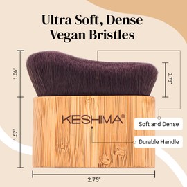 Keshima Self Tanner Brush, Large Tanning Brush for Face and Body, Kabuki Tan Applicator for Smooth and Even Coverage