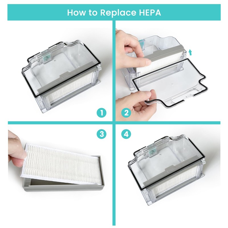 Lefant 4PCS Hepa Filter Replacement Accessories for Lefant M310 Robot