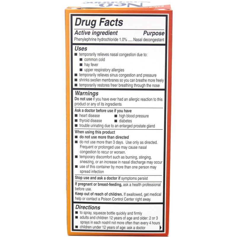 Neo-Synephrine Nasal Spray , Extra Strength Formula, 0.5 Ounces