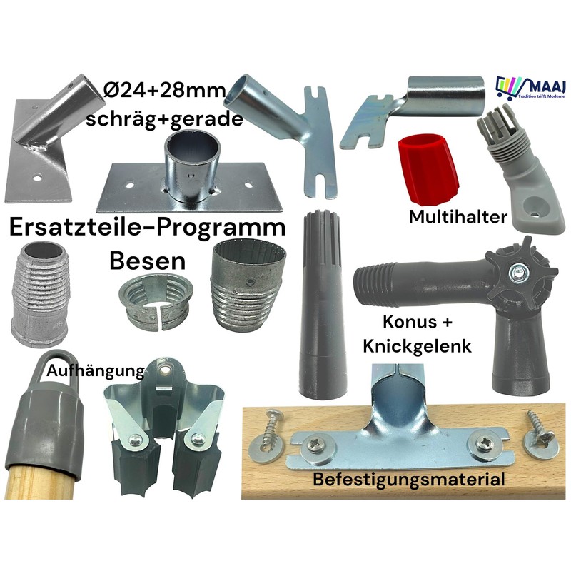 Replacement Parts Broom Attachment Accessories Assembly Repair Telescopic Handle Metal
