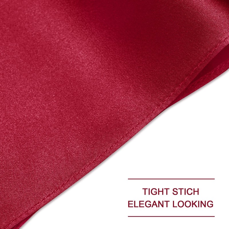 Selected Hanky 100% Pure Silk Pocket Square Solid Burgundy