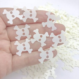 Werich Skull Prank Scary Party Confetti Pirate Party Supplies Decoration of Haunted House Glitter Metallic Foil Special Event, Cool Danger Sign Mark Table Scatters Confetti for Party Decorations DIY