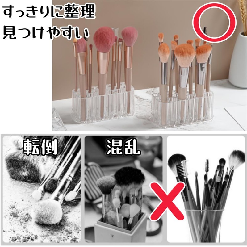 SITEDAN Makeup Brush Stand, Makeup Brush Case Storage 26 Cosmetic