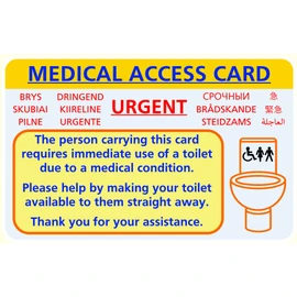 Medical Access Card to Request Urgent Access to Toilet. (1)