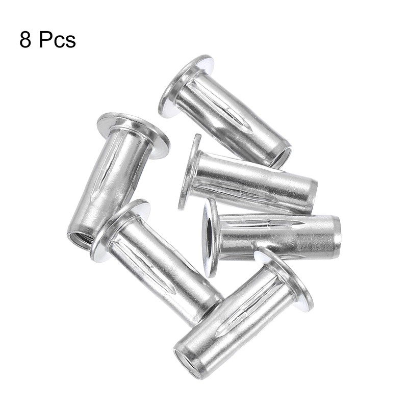 uxcell 5/16-18 Multi-Grip Rivet Nuts, 8pcs Pre-Bulbed Shank Flat Head