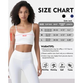Sports Bras Spaghetti Strap Adjustable for Women, Padded Tank Top High Impact Workout Yoga Top Basic Camisole, White, Large