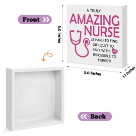 Nurse Gifts for Women Nurse Appreciation Gifts Nurse Leaving Gift Nurses Week Day Gift Graduation Christmas Birthday Retirement Gifts for Nurse Home Office Decor Wooden Box Sign
