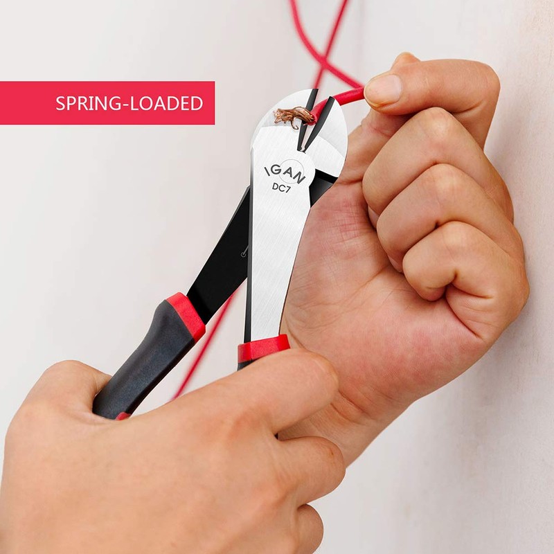 IGAN Diagonal Cutting Pliers (4 Pack), 7-inch Ultra Tough and