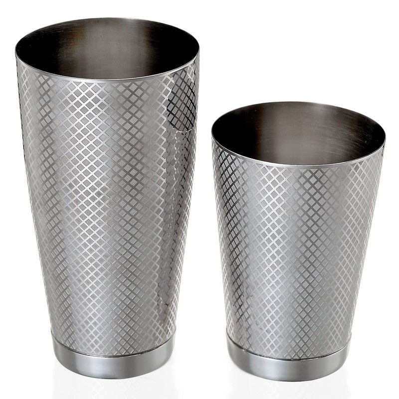 Barfly Diamond Lattice Shaker Set, Stainless Steel