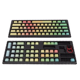 Keycaps PBT Translucent Sublimation Rainbow Gradient Mechanical 108 Keycaps for 108/87/61 Key Keyboard Universal