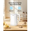 COMFEE' Electric Kettle and Tea Kettle, 1.5L Double Wall, Stainless