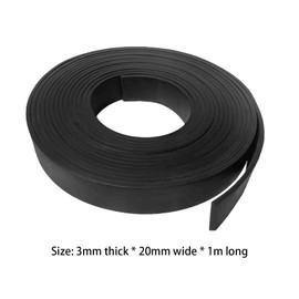 Marine Rubber Strip 3MM Thickness,1M*20MM Hard Rubber Square Strip,Anti-Collision Rubber Strips,Solid Rectangle Rubber Seal Strip