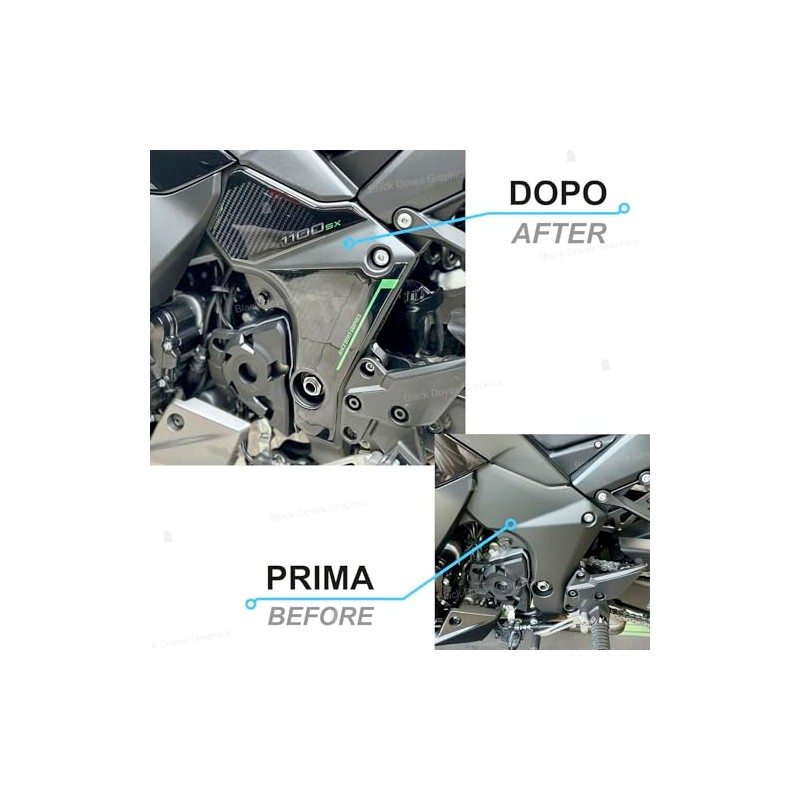 3D Resin Stickers Protectors Compatible with Kawasaki Ninja 1100 SX