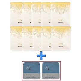 Isa Knox Tervina AD Regenerating Gold Ampoule Mask 10 sheets + Sooryehan Moisture Fountain Ampoule Pads 2 sheets / 이자녹스 테르비나 AD 리제너레이팅 골드 앰플 마스크 10매+수려한 수분샘 앰플패드 2매