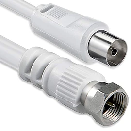 1aTTack.de Aerial Cable with Coaxial F-Connector Type Male to Female with One, Two, Three, or Fourfold Shielding 75 dB 85 dB 100 dB 110 dB 120 dB 125 dB