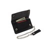 MARSHAL Genuine Leather Plain Biker Chain Wallet Black #746SM